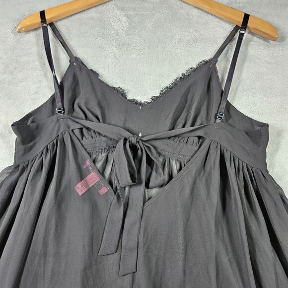 Betsey Johnson Intimates Babydoll Women M Chemise Lingerie Bows Sheer Whimsigoth - Picture 8 of 12